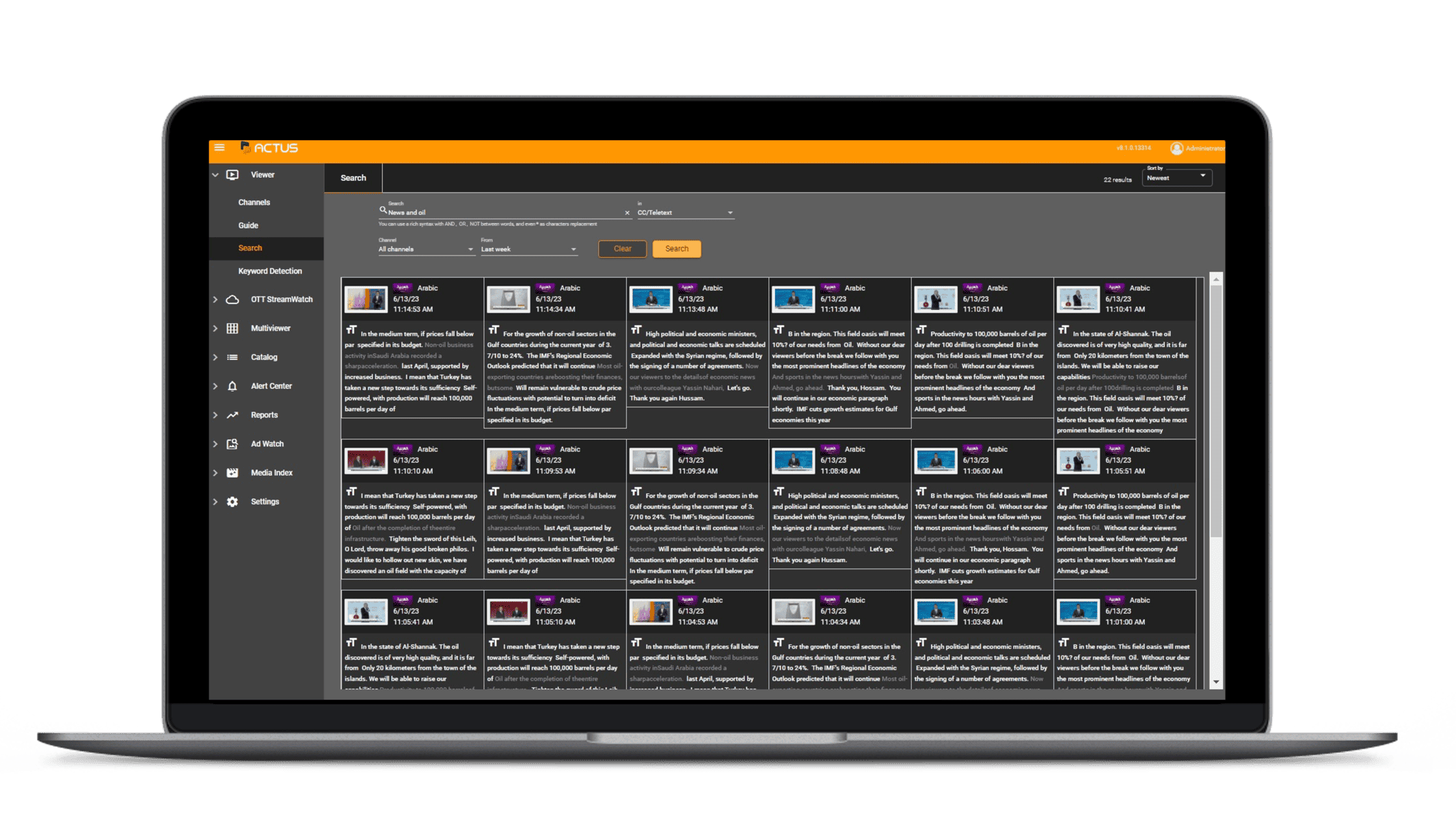News Monitoring Search